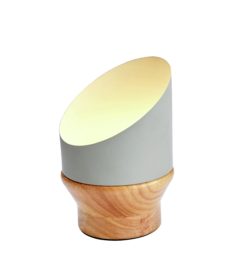 Collection Paulie LED Table Lamp - Wood & Grey